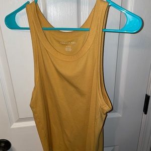 American eagle Ribbed mustard yellow tank top